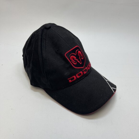 Y2K Dodge Hat Cap Strap Back Black Ram Logo Tribal Choko Motorsports Adjustable - Picture 2 of 11